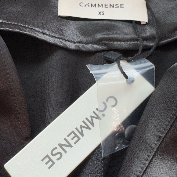 Commense Black Satin Blouse - Picture 7 of 9
